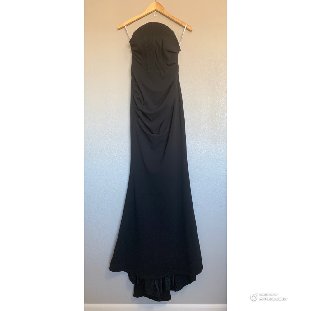 Lulus Small Laney Black Strapless Corset Maxi Dress NWT Formal Evening Dress - Picture 3 of 17